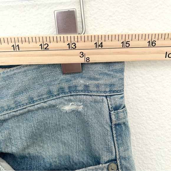 AG Ex-Boyfriend Crop Jeans Denim Pants Distressed Ankle Light Blue Size 26 Reg - Picture 10 of 15